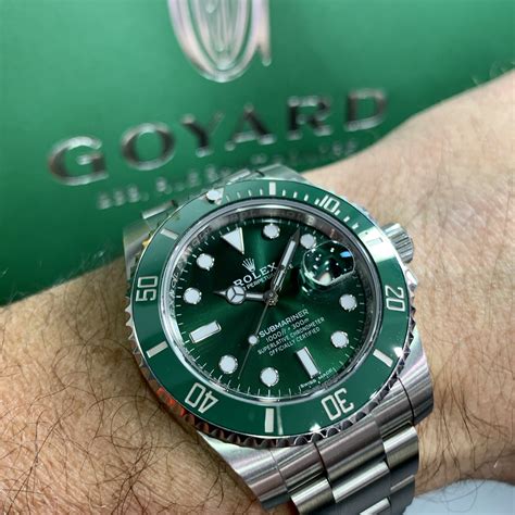 rolex gold submariner green dial